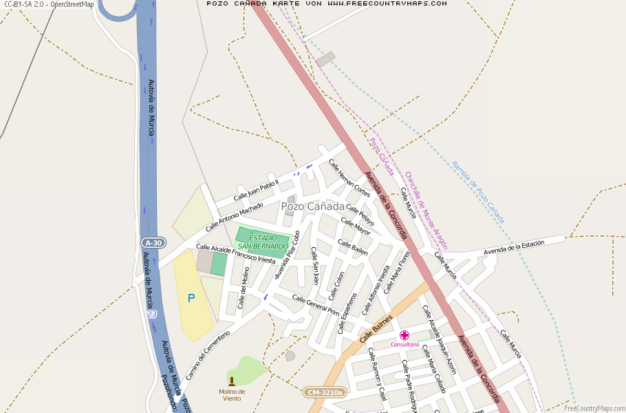 Karte Von Pozo Cañada Spanien
