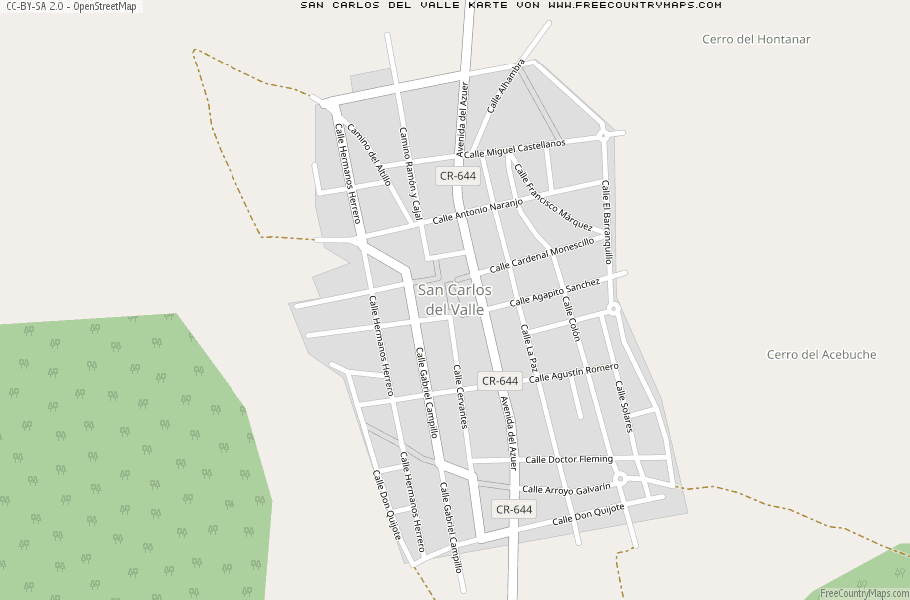 Karte Von San Carlos del Valle Spanien
