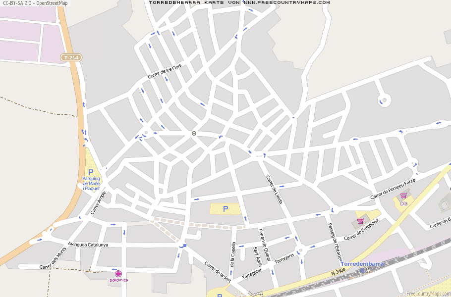 Karte Von Torredembarra Spanien