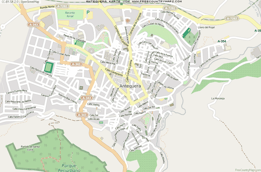 Karte Von Antequera Spanien
