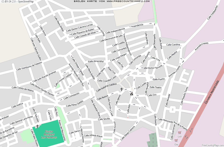 Karte Von Bailén Spanien