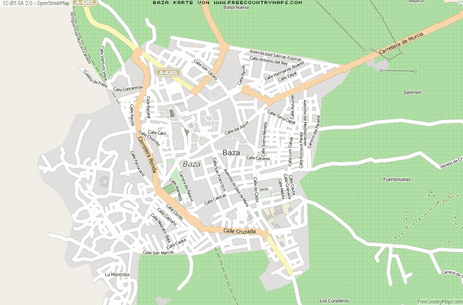 Karte Von Baza Spanien