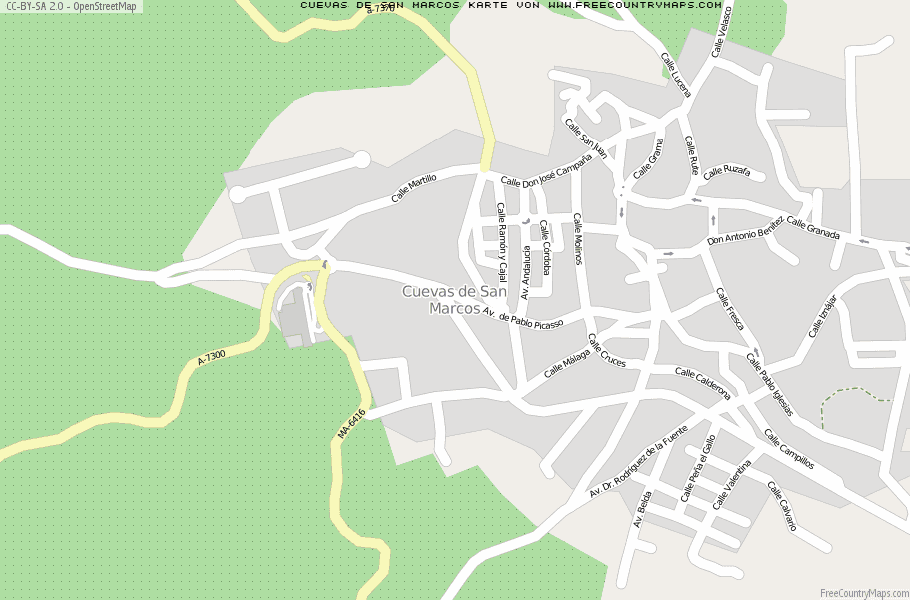 Karte Von Cuevas de San Marcos Spanien