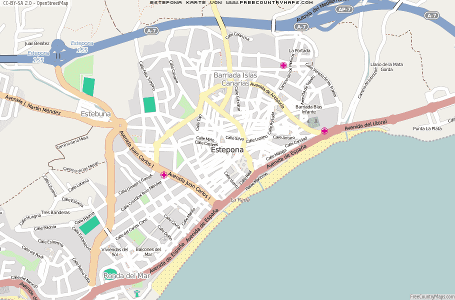 Karte Von Estepona Spanien