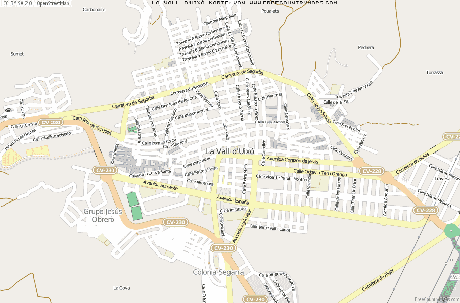 Karte Von La Vall d