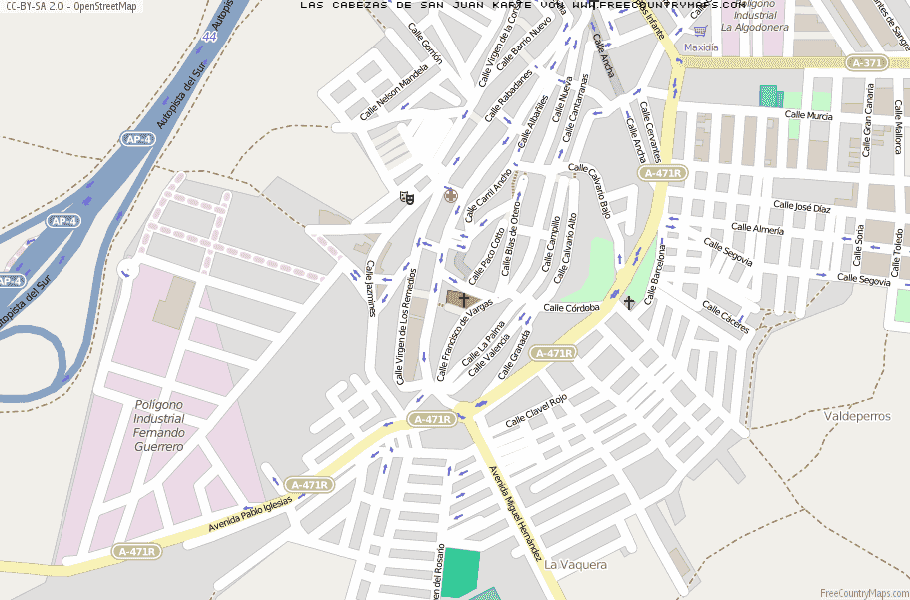 Karte Von Las Cabezas de San Juan Spanien