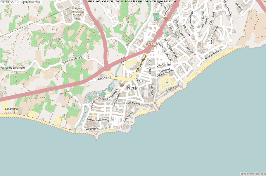 Karte Von Nerja Spanien