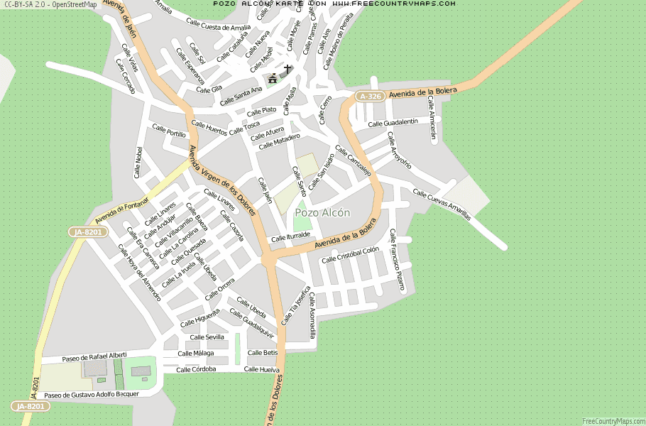 Karte Von Pozo Alcón Spanien