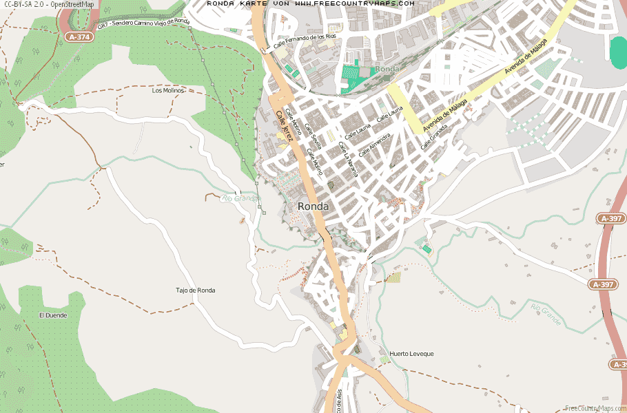 Karte Von Ronda Spanien