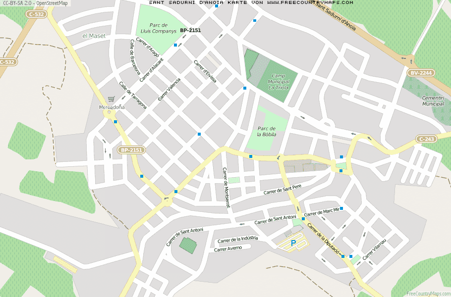 Karte Von Sant Sadurní d