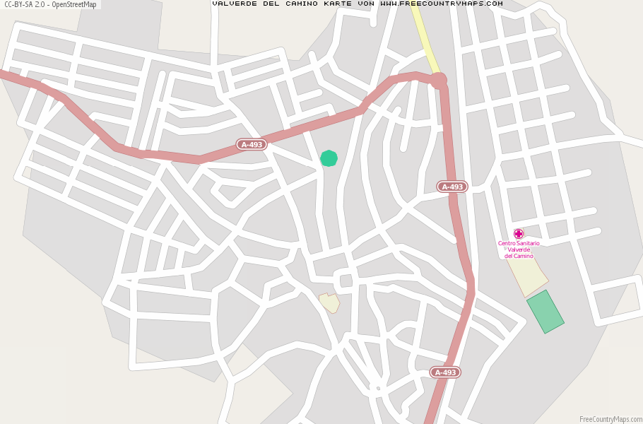 Karte Von Valverde del Camino Spanien