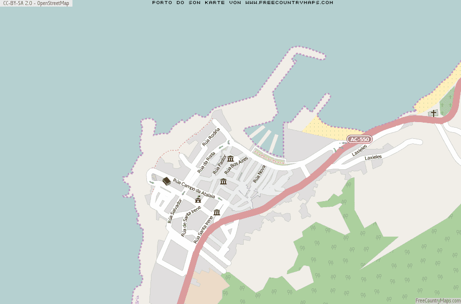 Karte Von Porto do Son Spanien