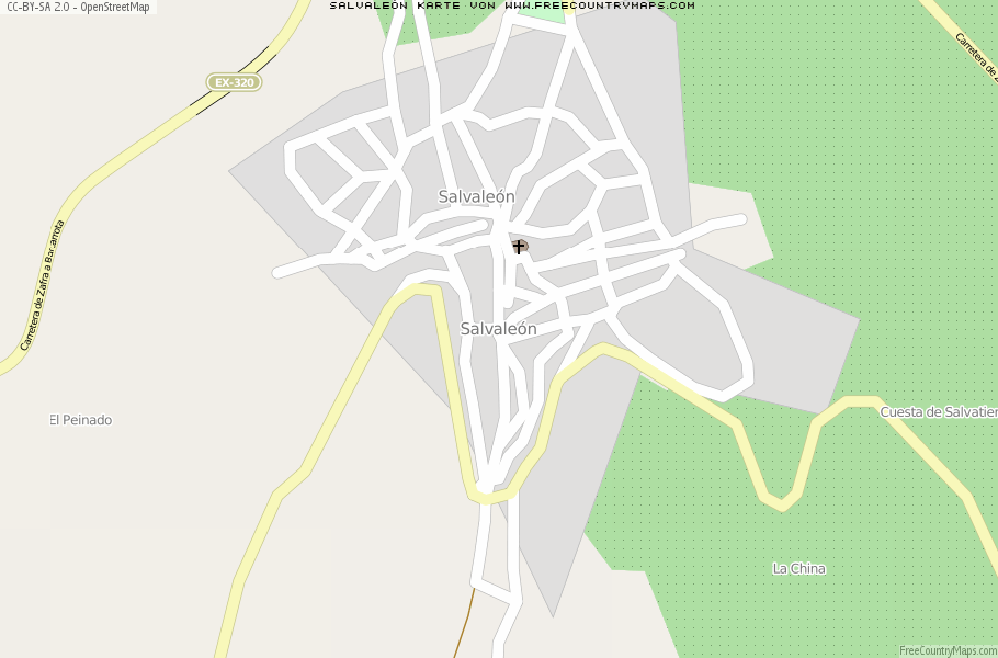 Karte Von Salvaleón Spanien