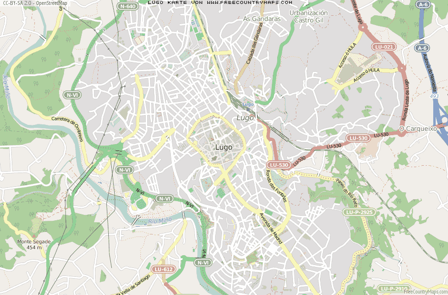 Karte Von Lugo Spanien