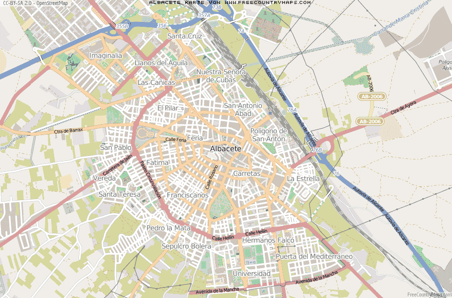 Karte Von Albacete Spanien