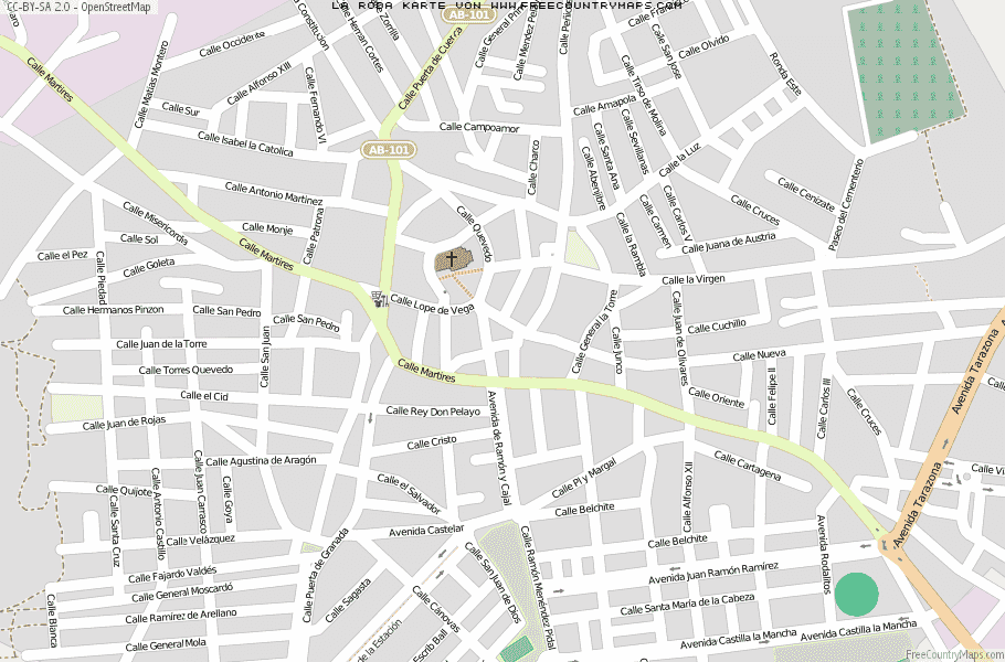 Karte Von La Roda Spanien