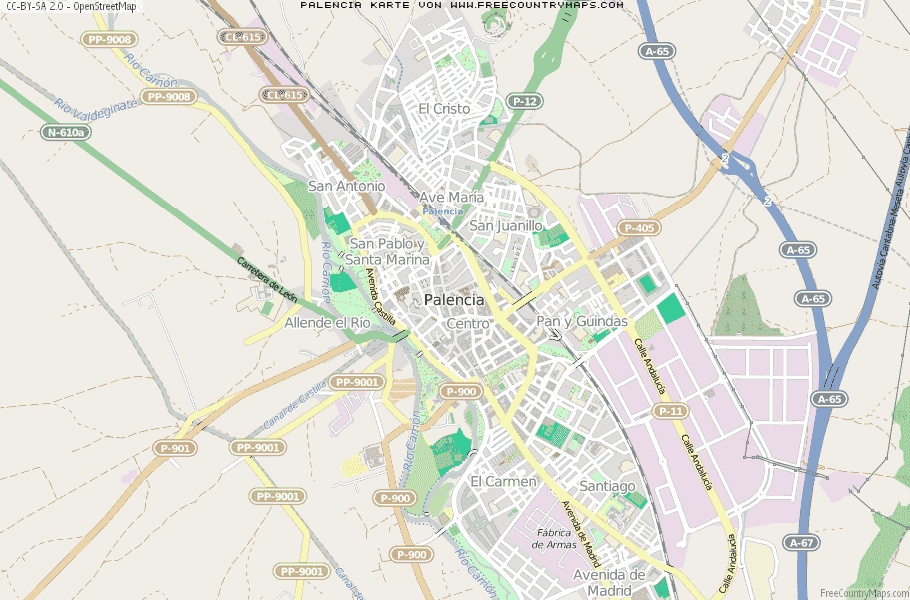 Karte Von Palencia Spanien