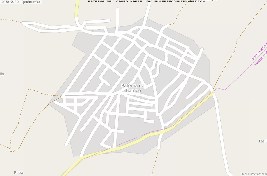 Karte Von Paterna del Campo Spanien