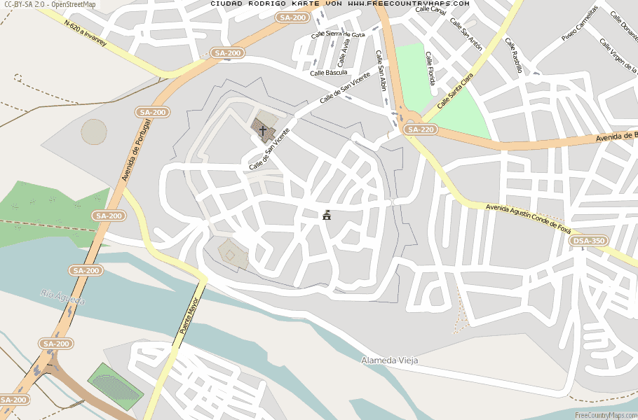 Karte Von Ciudad Rodrigo Spanien