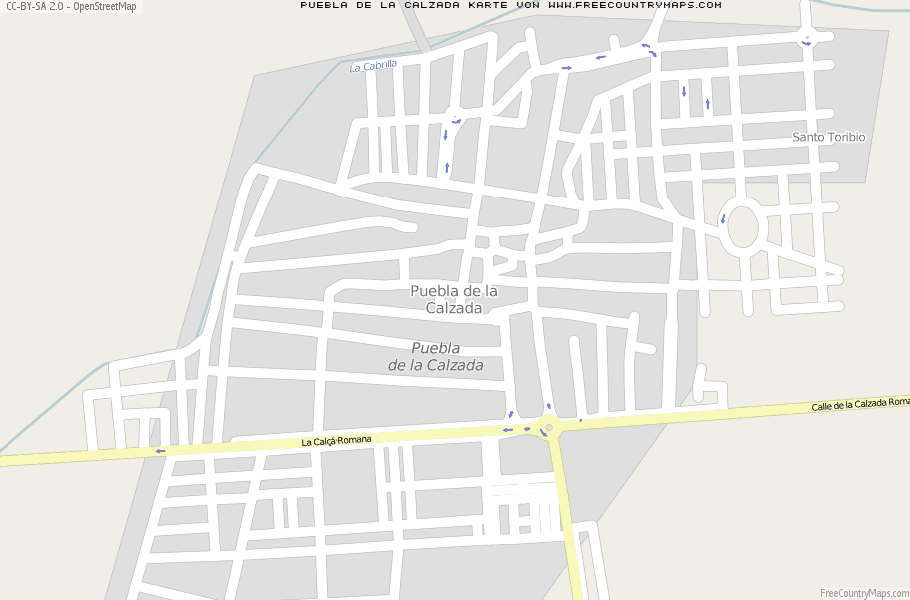 Karte Von Puebla de la Calzada Spanien