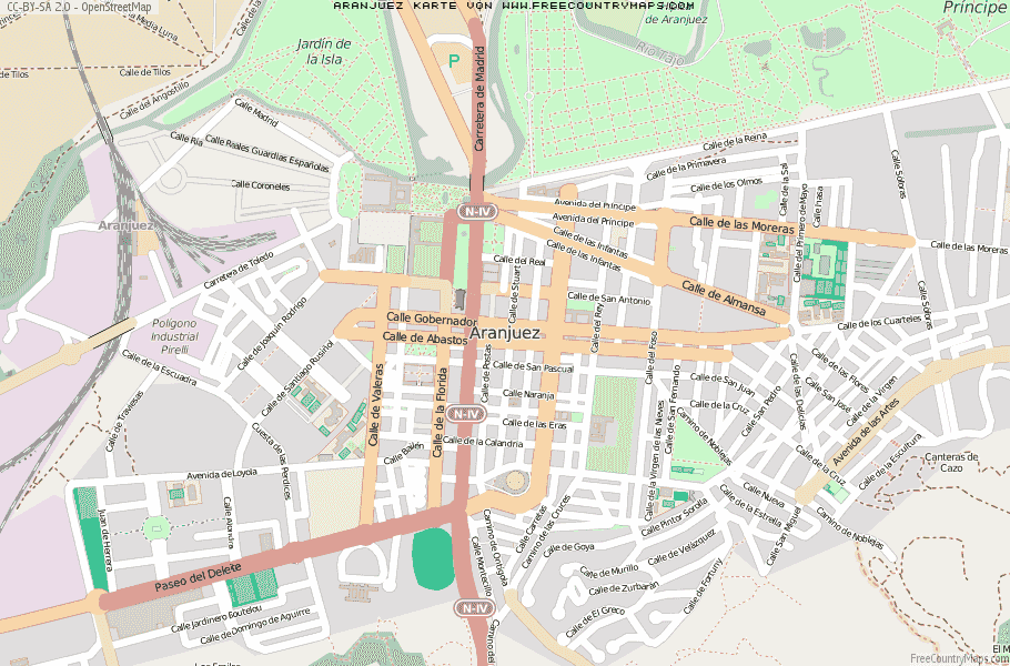 Karte Von Aranjuez Spanien
