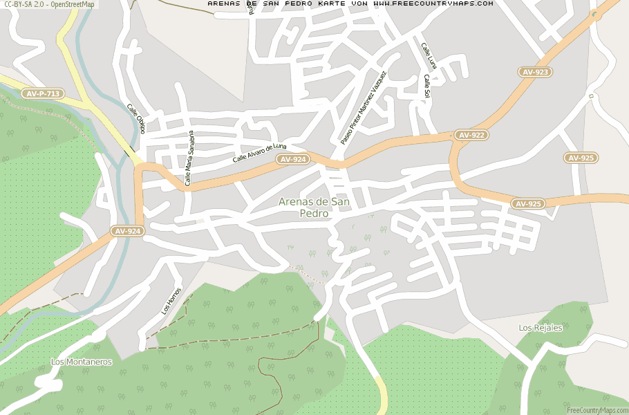 Karte Von Arenas de San Pedro Spanien