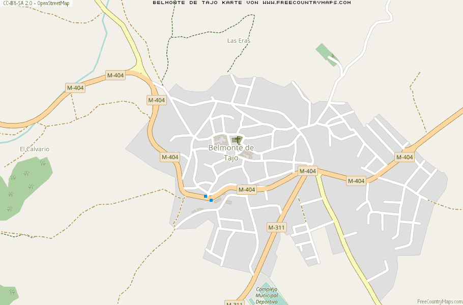 Karte Von Belmonte de Tajo Spanien