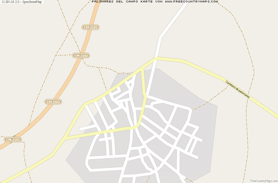 Karte Von Palomares del Campo Spanien