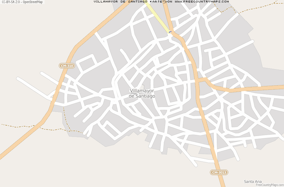 Karte Von Villamayor de Santiago Spanien