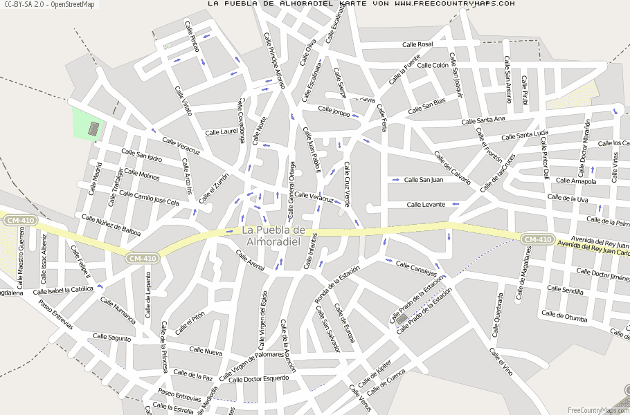 Karte Von La Puebla de Almoradiel Spanien