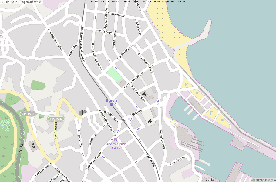 Karte Von Burela Spanien