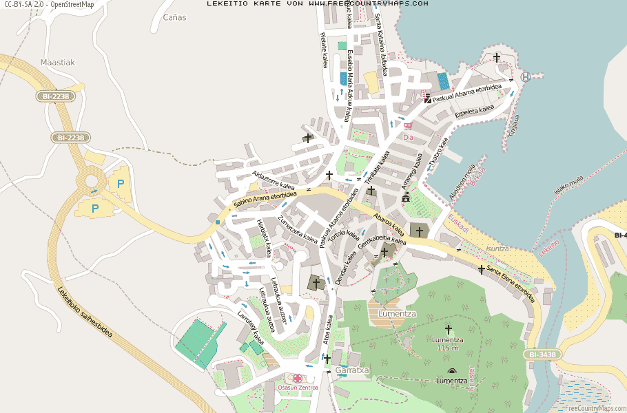 Karte Von Lekeitio Spanien