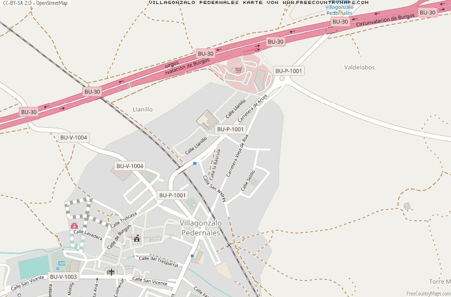 Karte Von Villagonzalo Pedernales Spanien