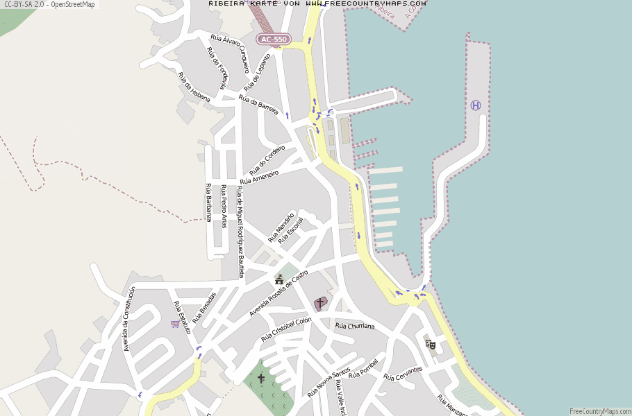 Karte Von Ribeira Spanien