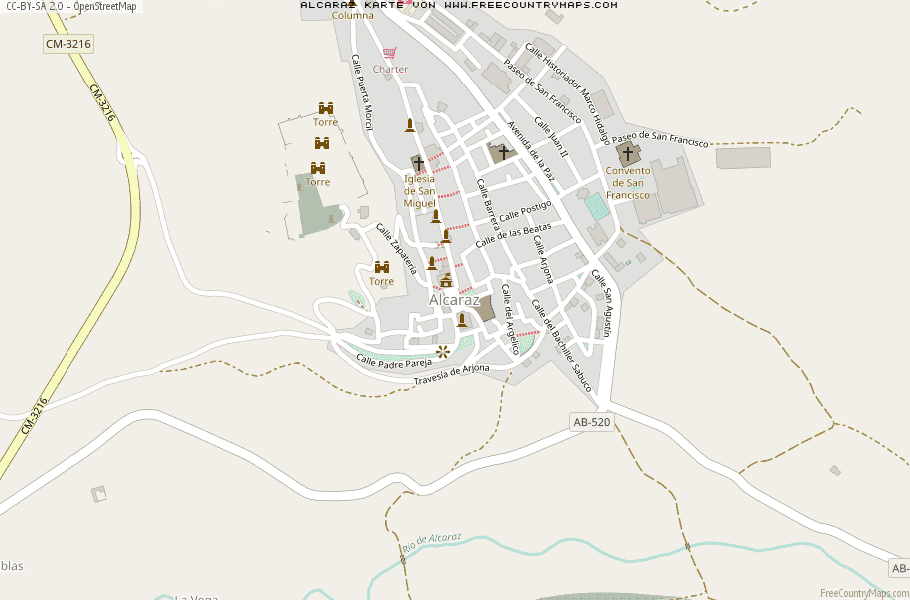 Karte Von Alcaraz Spanien