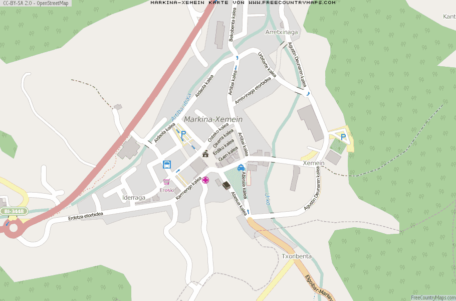 Karte Von Markina-Xemein Spanien