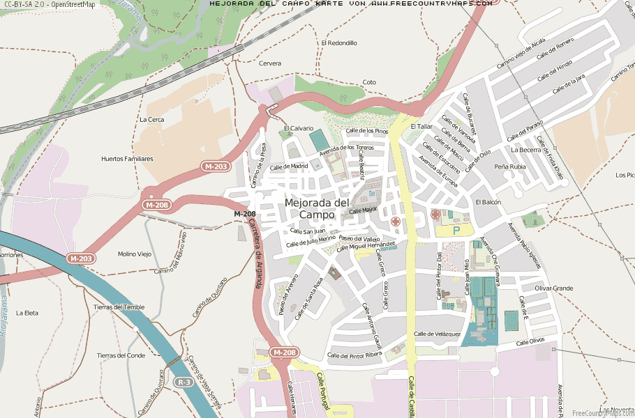 Karte Von Mejorada del Campo Spanien