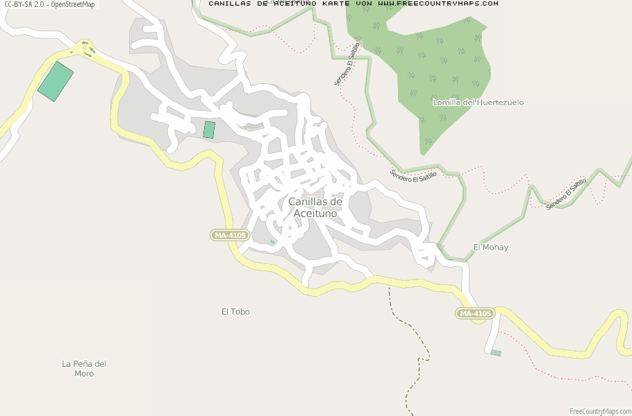Karte Von Canillas de Aceituno Spanien
