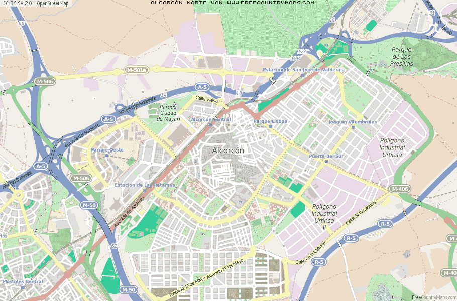 Karte Von Alcorcón Spanien