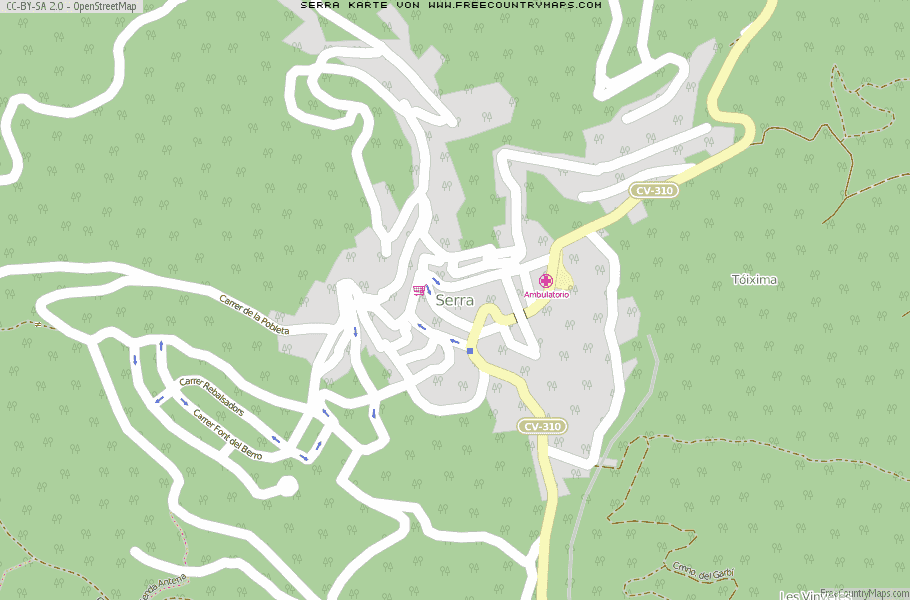 Karte Von Serra Spanien
