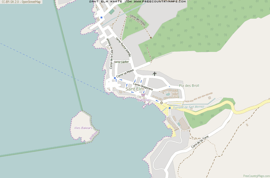 Karte Von Sant Elm Spanien