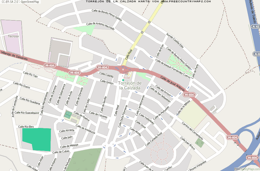 Karte Von Torrejón de la Calzada Spanien
