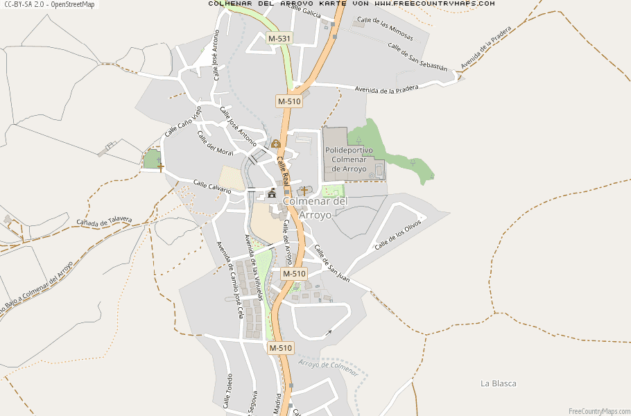 Karte Von Colmenar del Arroyo Spanien
