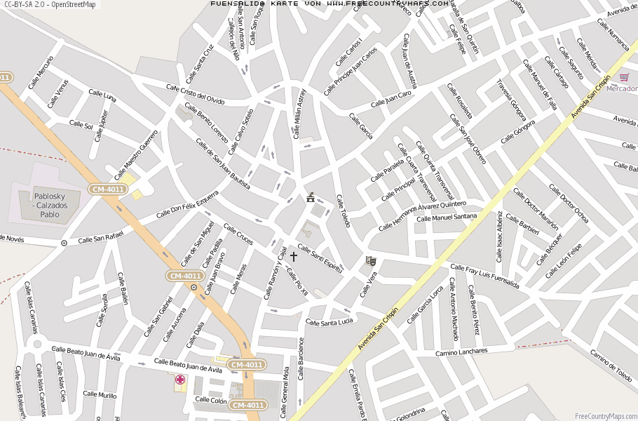 Karte Von Fuensalida Spanien