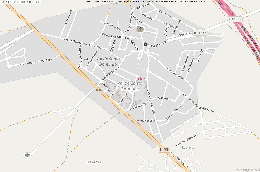 Karte Von Val de Santo Domingo Spanien