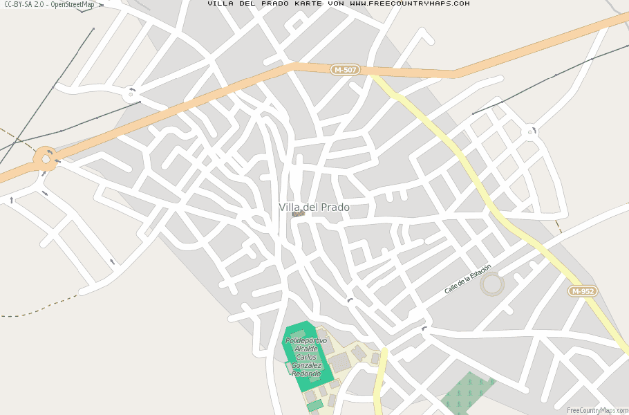Karte Von Villa del Prado Spanien