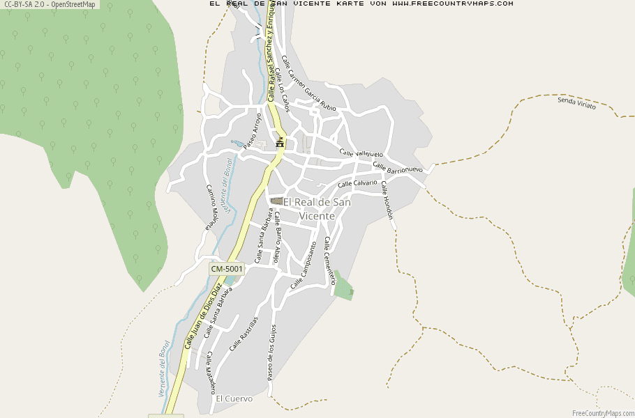 Karte Von El Real de San Vicente Spanien