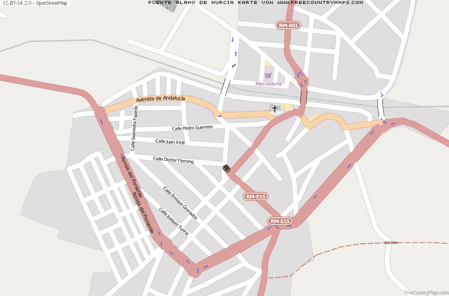 Karte Von Fuente Álamo de Murcia Spanien