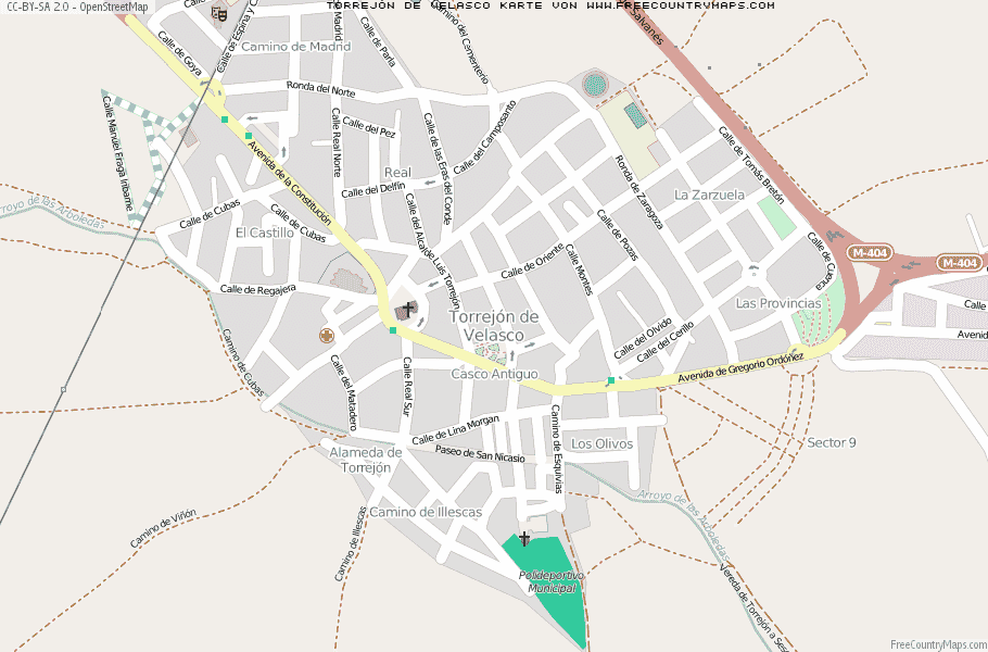 Karte Von Torrejón de Velasco Spanien