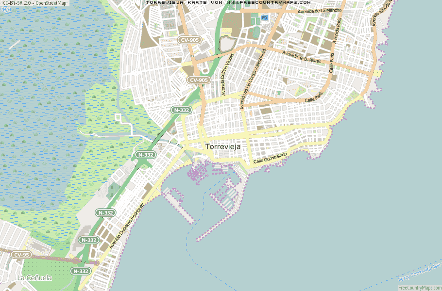 Karte Von Torrevieja Spanien